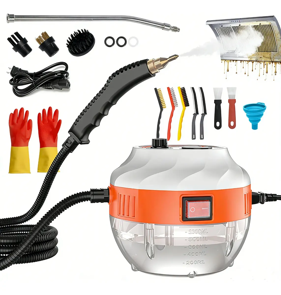 WELIKERA Portable Steam Cleaner 3800W 105°C for Kitchens, Bathrooms and Cars