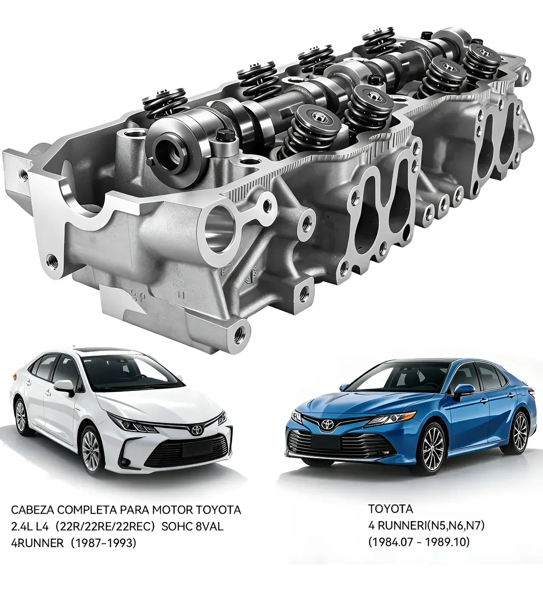 Complete Engine Head Toyota 22r 22re 2.4l Sohc 8v 4runner