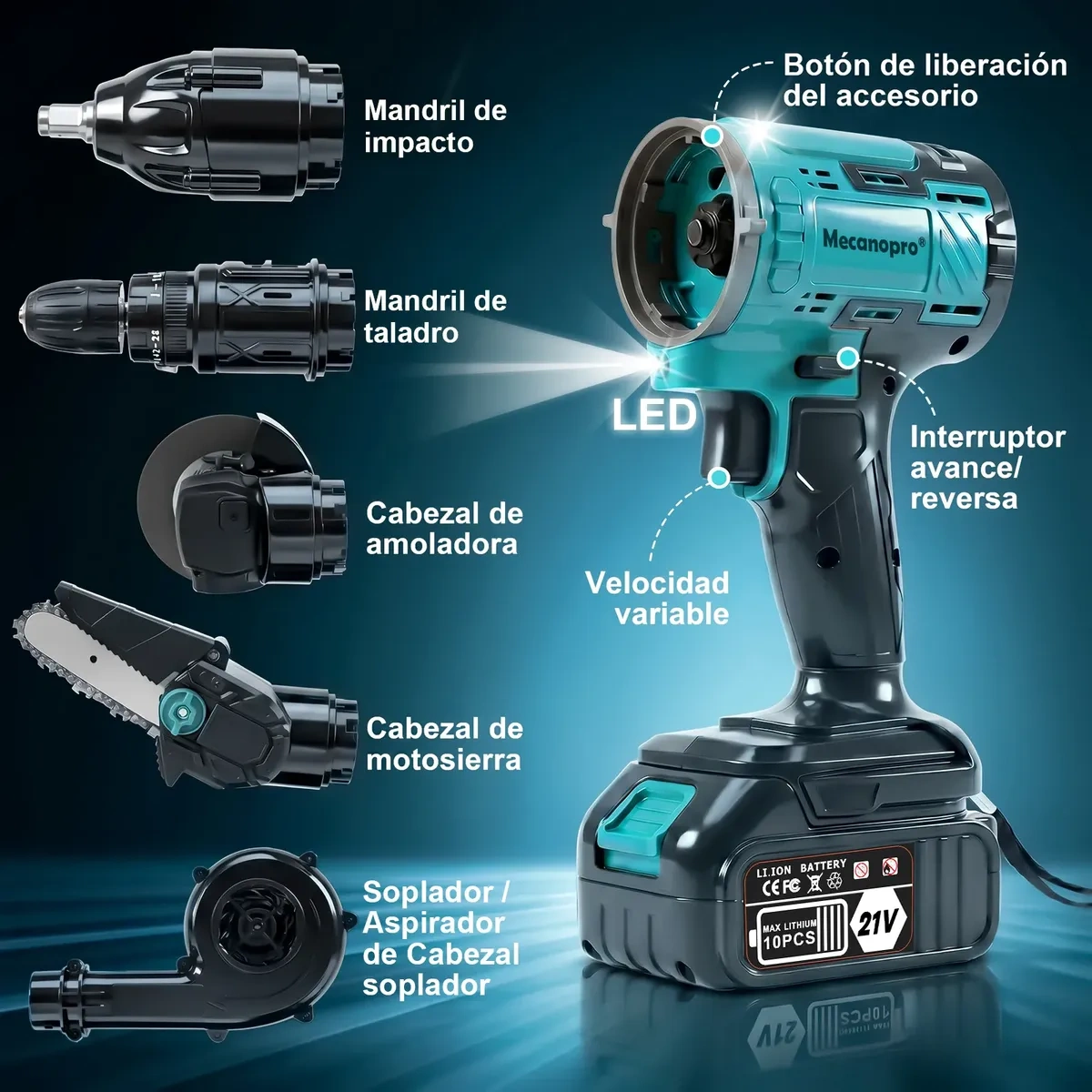 Mecanopro® Cordless Drill Power Tools 5 In 1