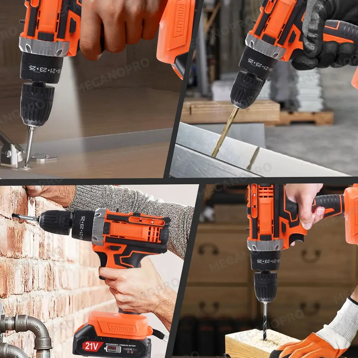 Mecanopro® 118 Pcs Cordless Tool Kit With Drill