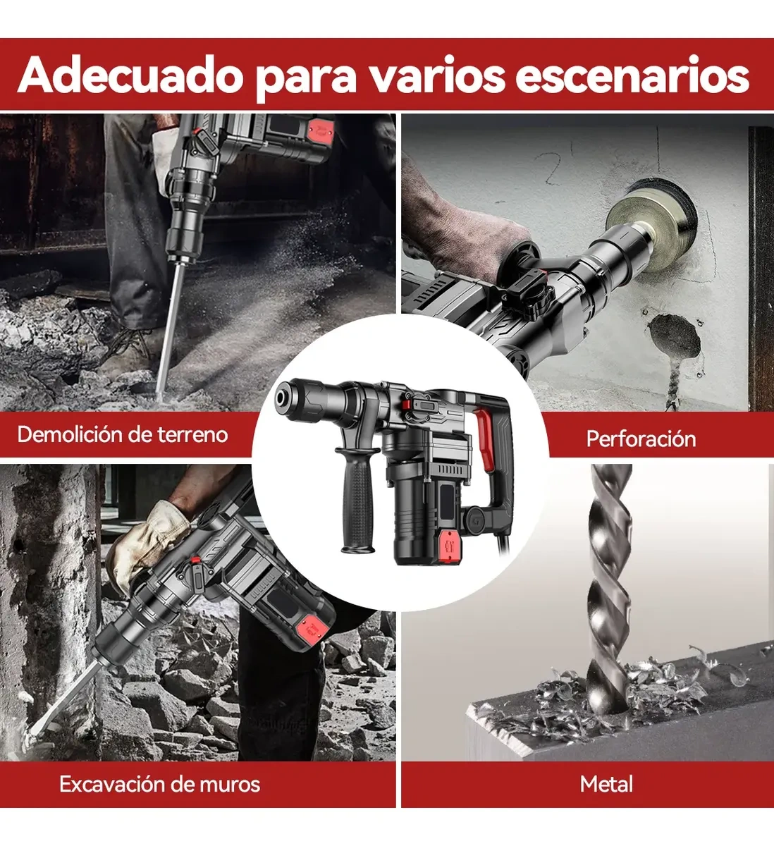 Mecanopro® Professional 4800w Demolition Rotary Hammer Drill