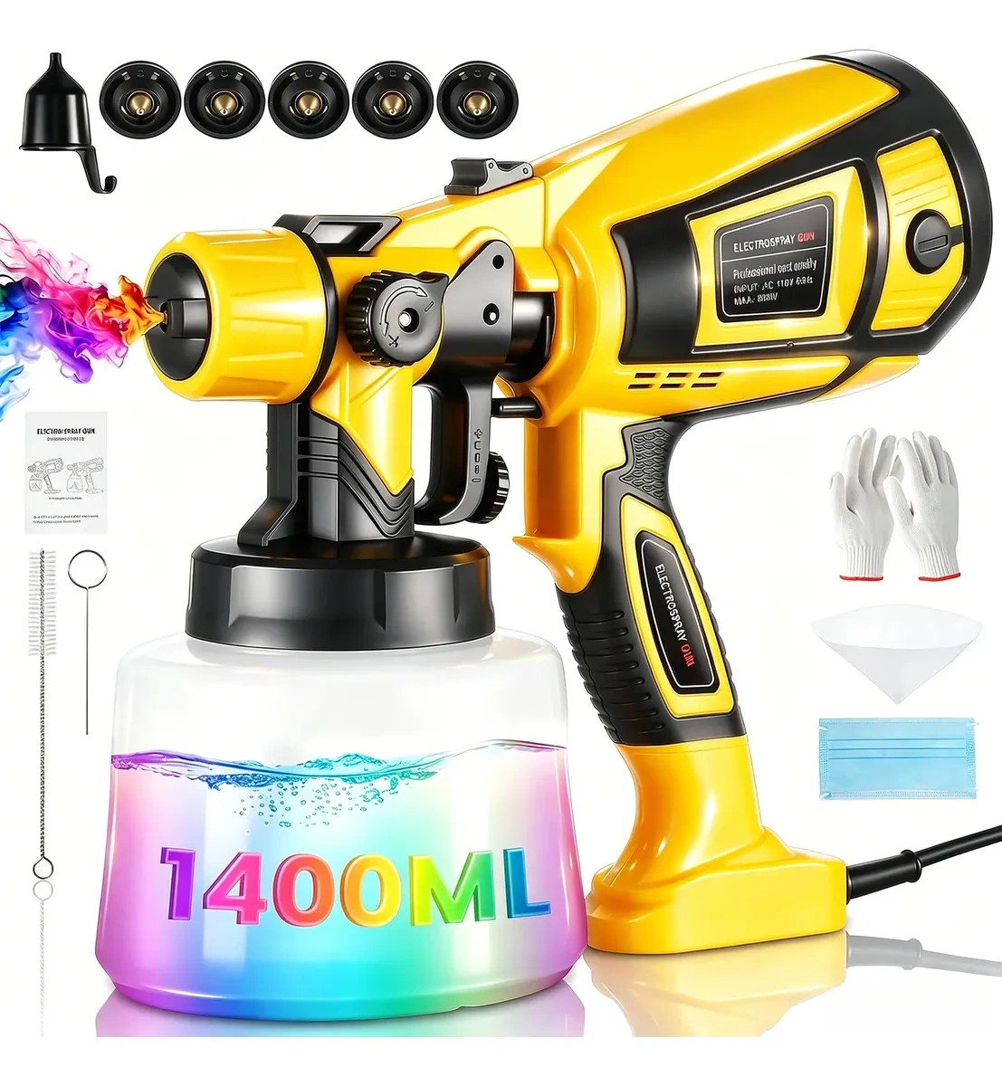 Electric Gun To Paint Casita 850w 1400ml 3 Modes