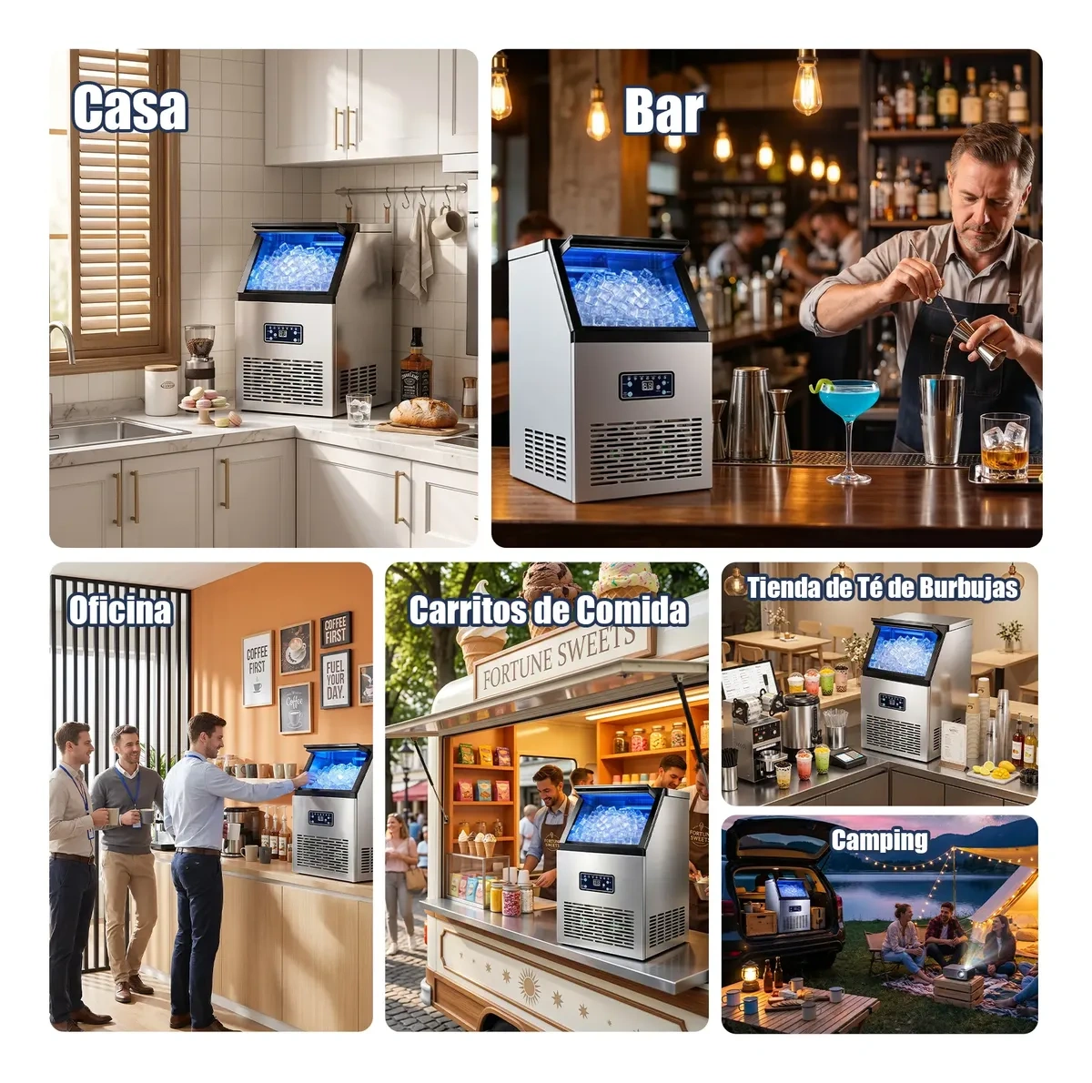 Ofichido Commercial Ice Making Machine, 60kg/24 Hours