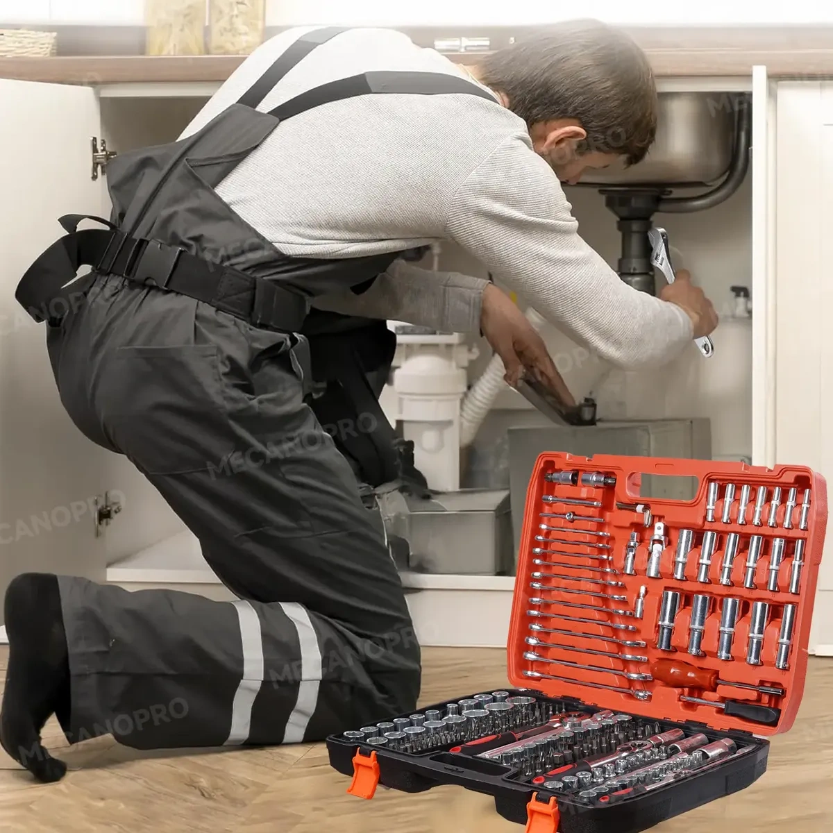 Mecanopro® Mechanical Repair Tool Kit Set 216 Pcs