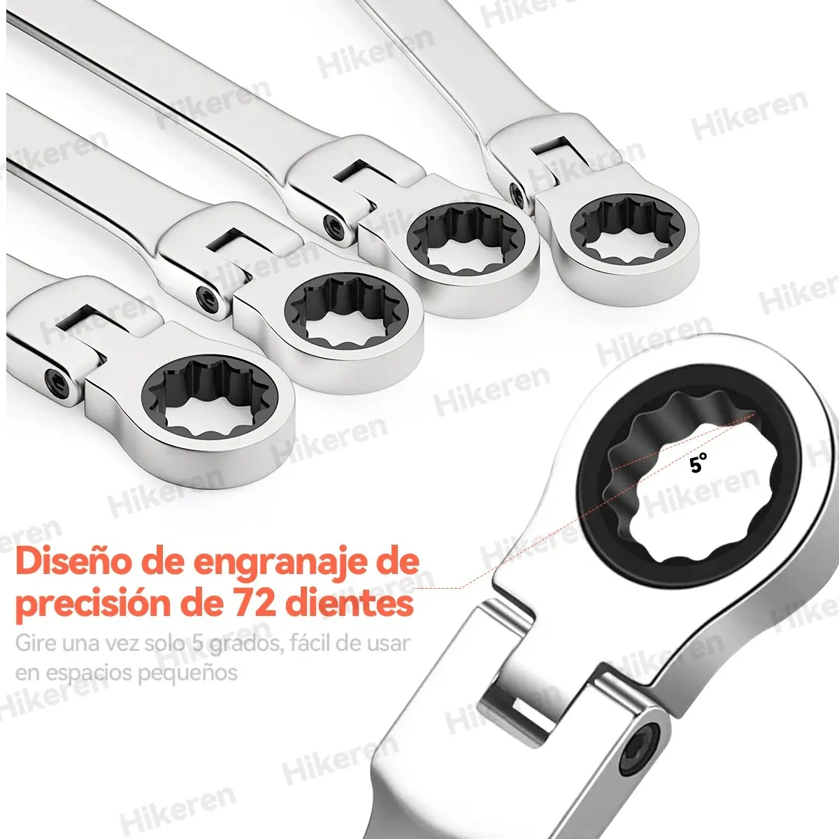24 Piece Flexible Head Ratchet Wrench Set