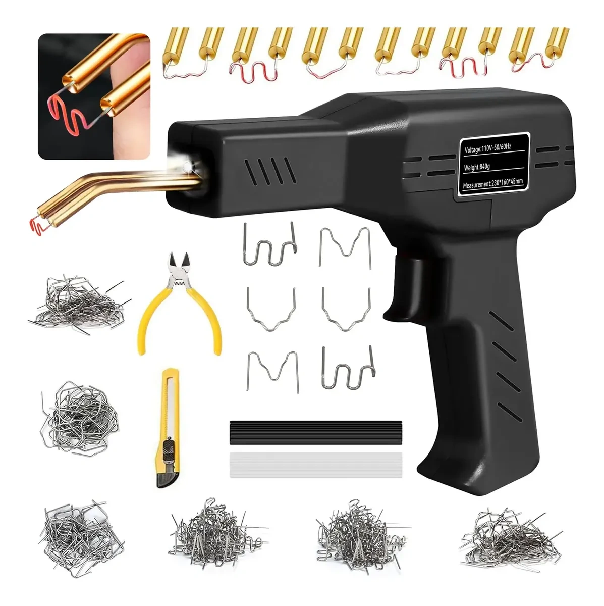 Plastic Repair Welder Kit with 1200 Staples