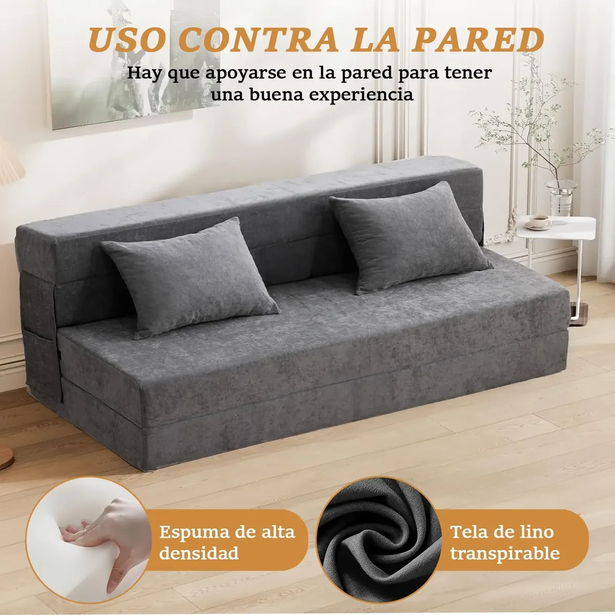 Furrific With PillowsCozy Sofa Bed Folding Double Bed