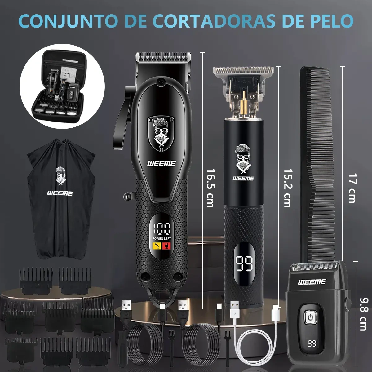 Hair Cutting Machine Professional Trimmer 3 In1 Kit