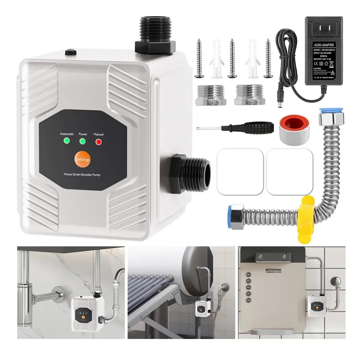 Water Pressurizing Pump 35l/min Automatic + Manual 24v