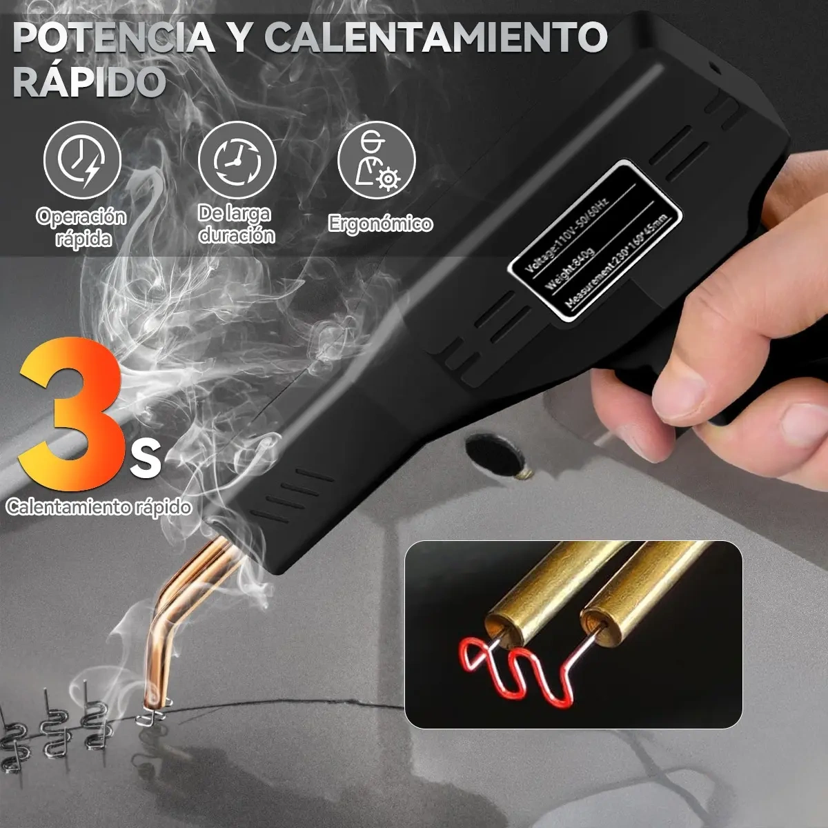 Plastic Repair Welder Kit with 1200 Staples