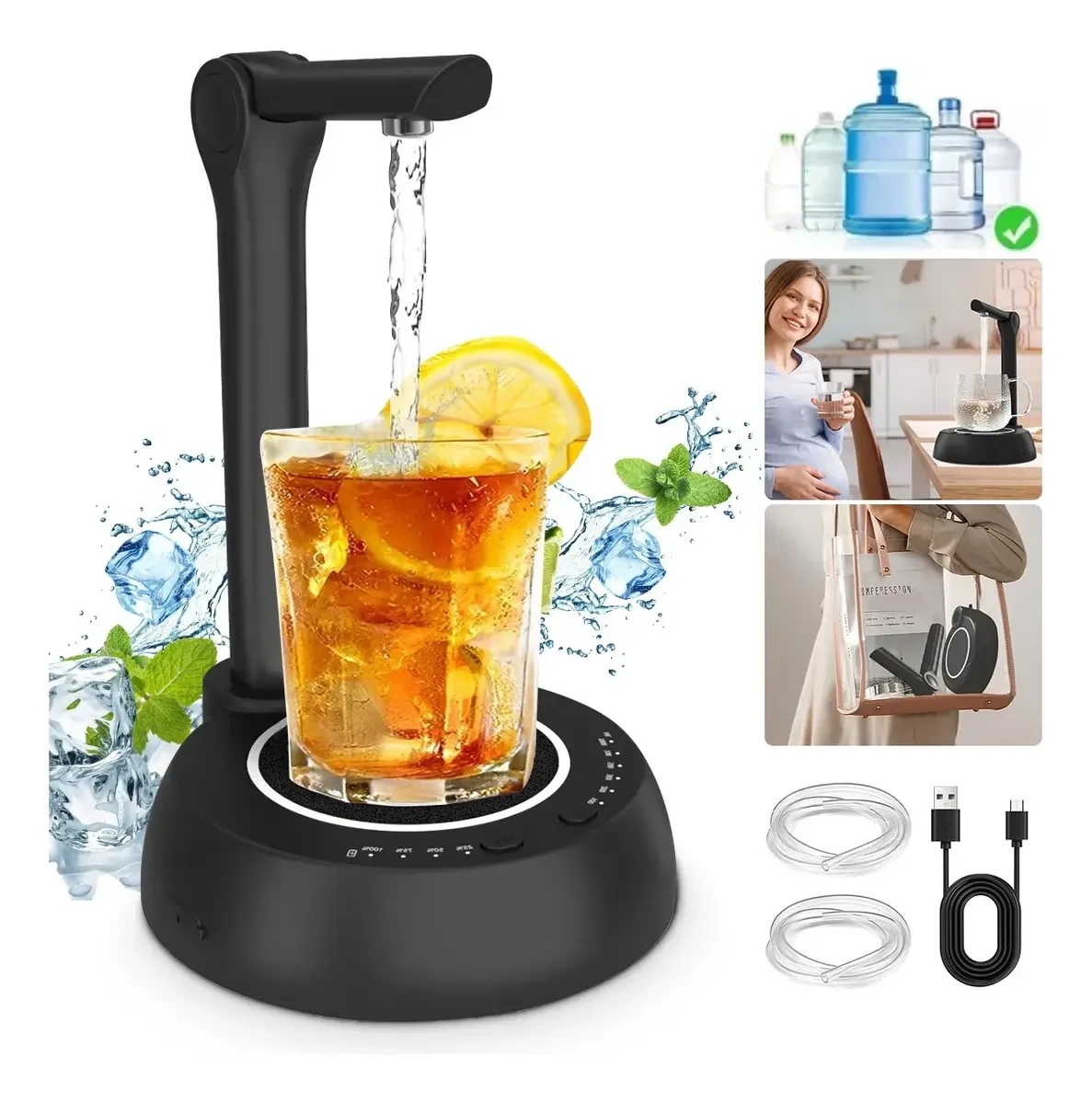 Type-c Rechargeable Electric Water Dispenser Pump