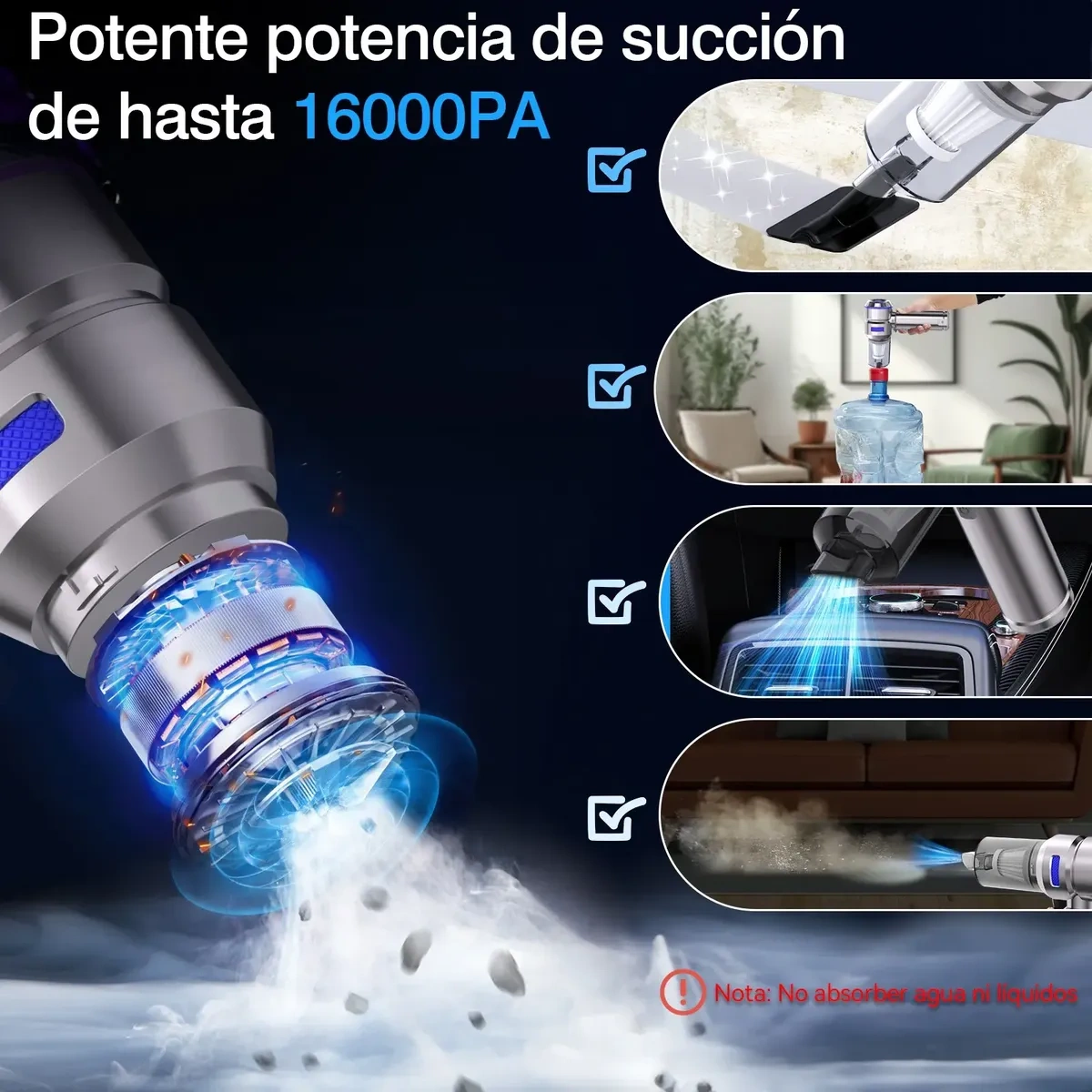 4in1 Wireless Portable Handheld Vacuum Cleaner for Car and Home
