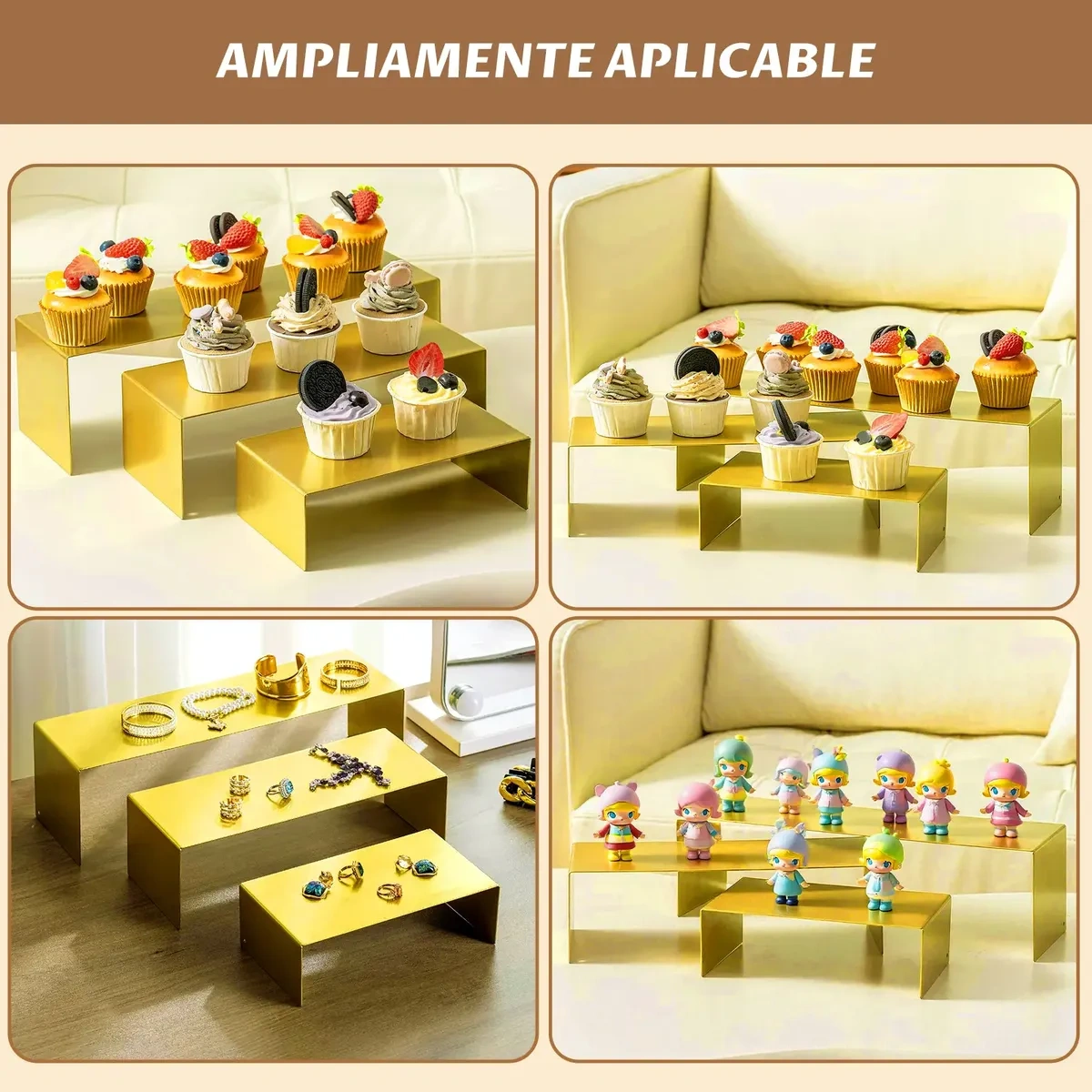 11 Pcs Metal Base for Cakes and Desserts in Clip and Knife