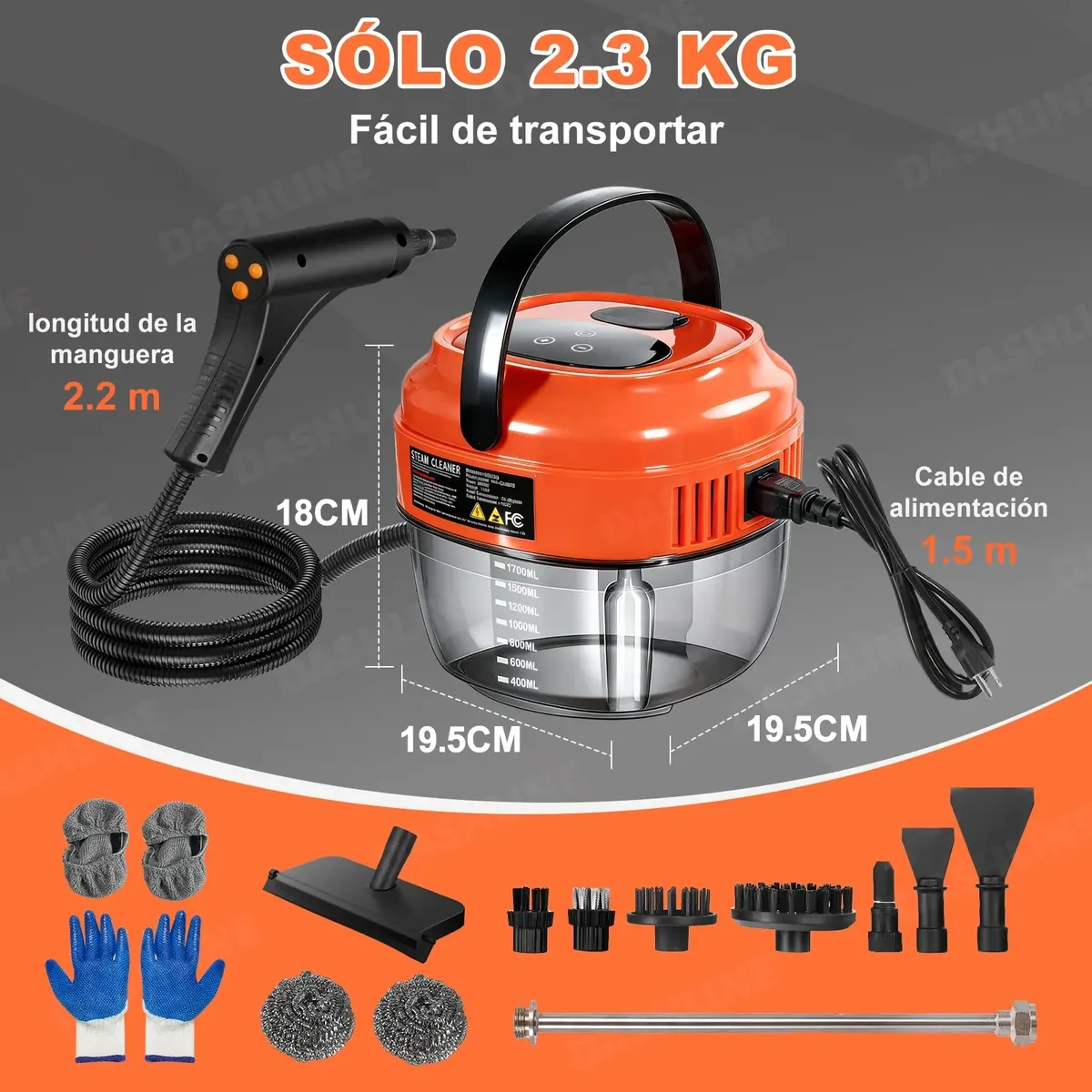 2800w High Temperature Pressurized Steam Cleaner