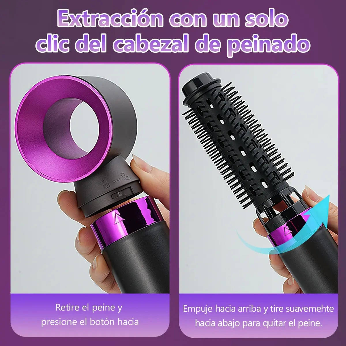 Electric Straightening Brush Hair Dryer Comb 6 In 1