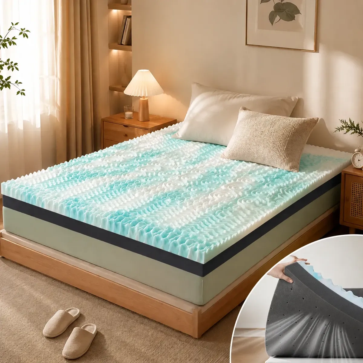 Memory Foam King Mat 7 Zones With Gel Thickness 8 Cm