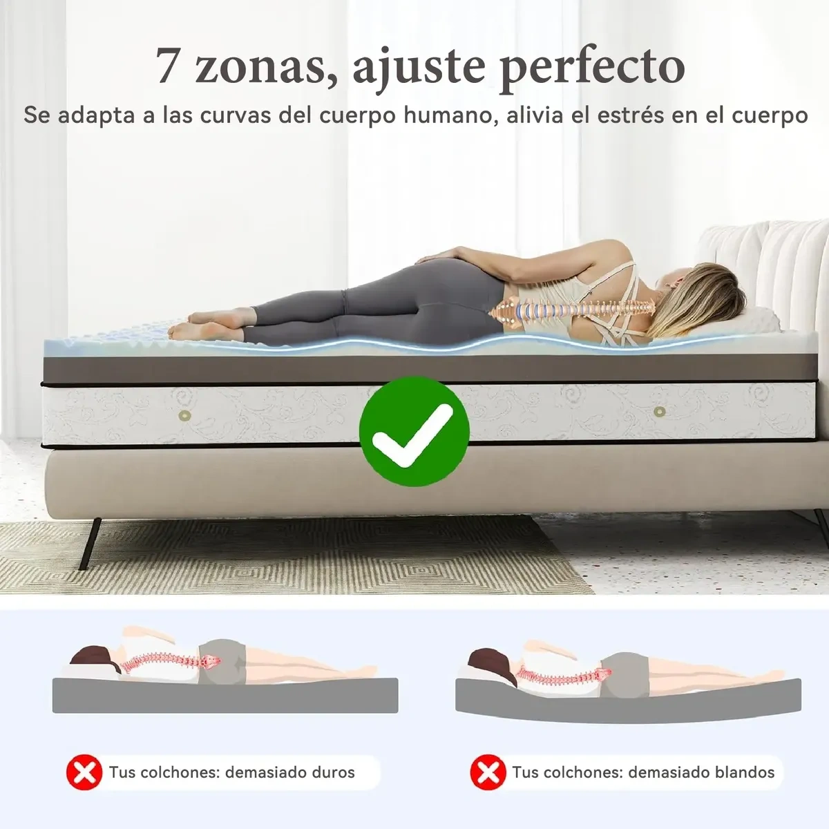 Memory Foam King Mat 7 Zones With Gel Thickness 8 Cm