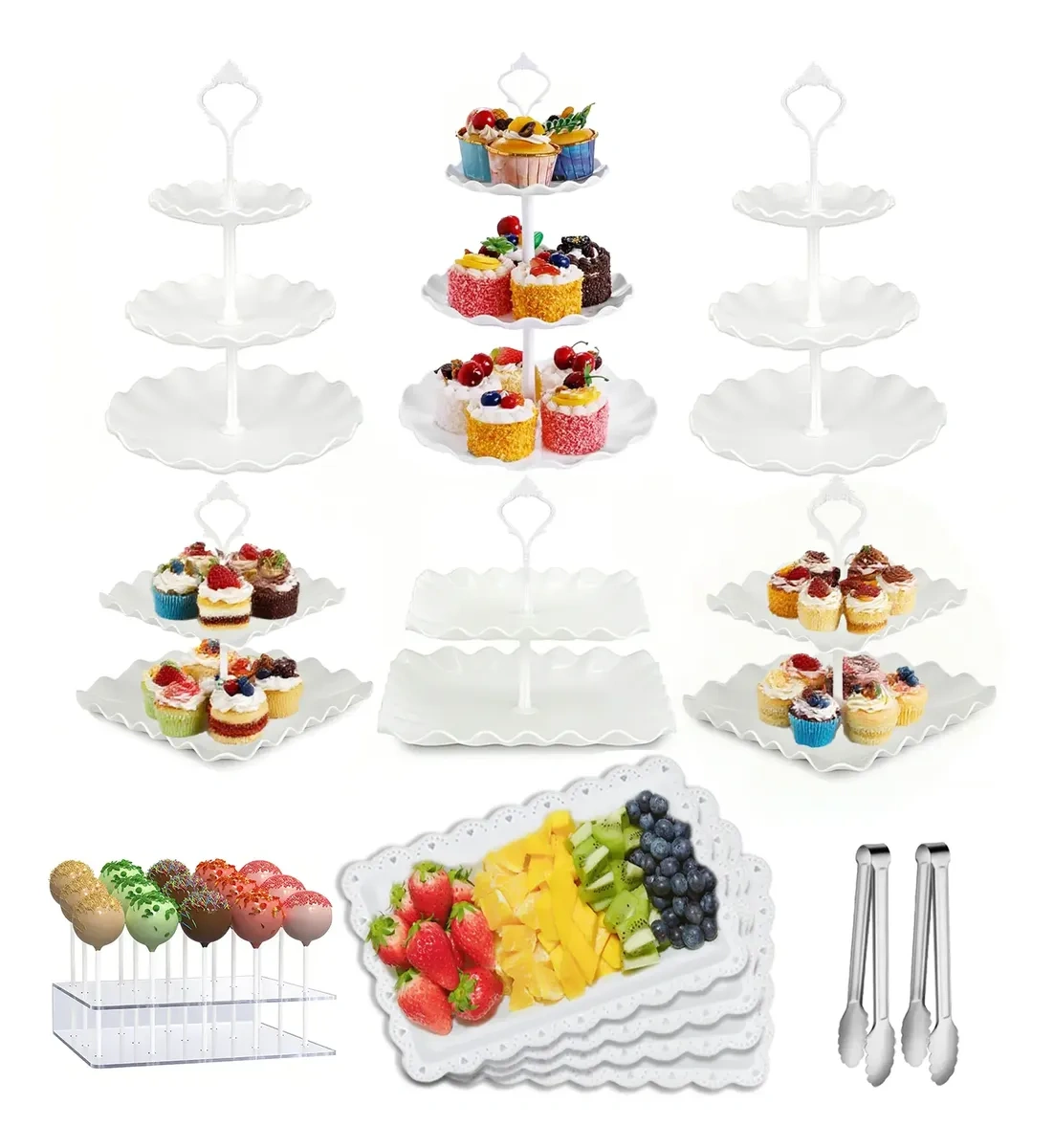 13 Pcs Dessert Cake Stand in Candy Display and Clip