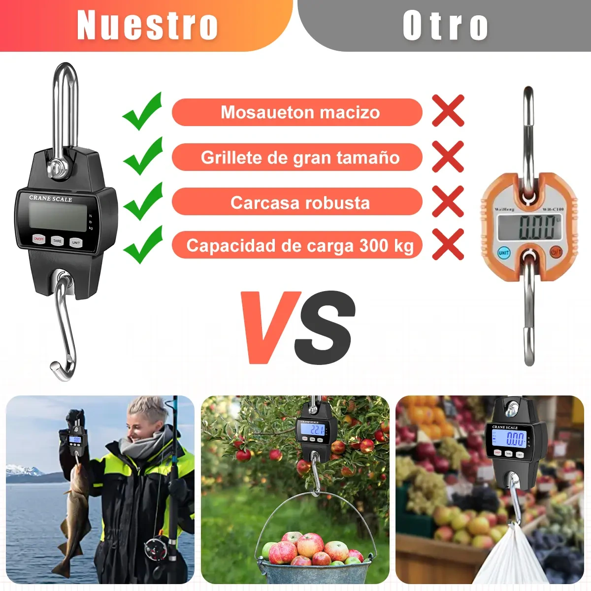 Portable Hanging Digital Industrial Scale With Led