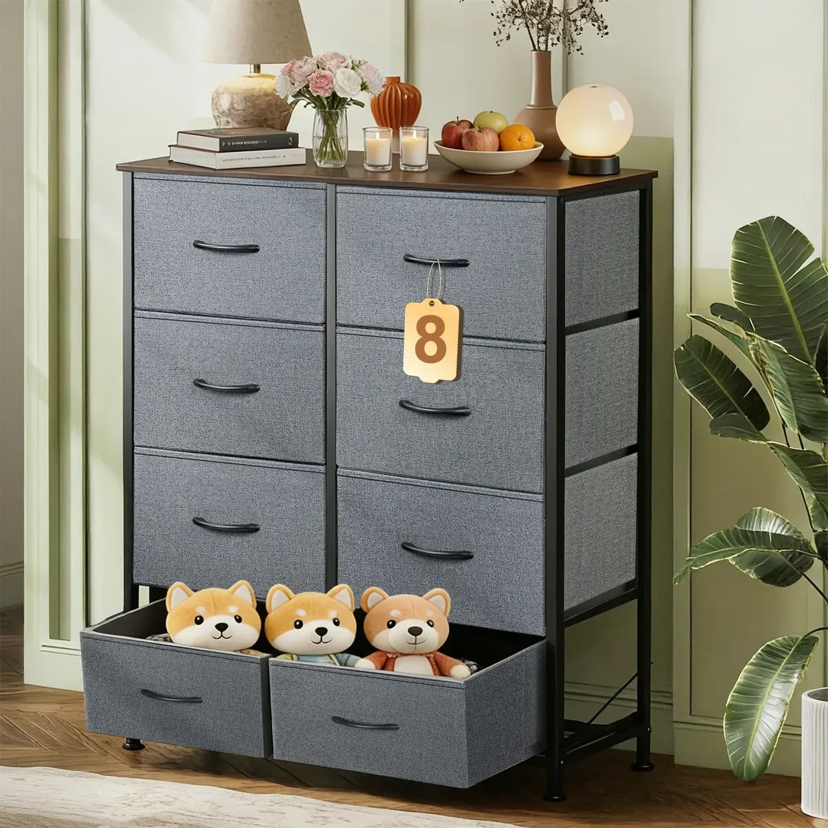 Chest of Drawers with 8 Drawers, Storage Furniture