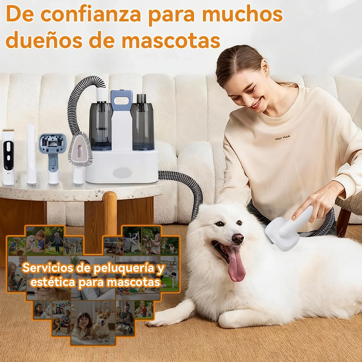 Vacuum Cleaner Grooming Kit for Pet Hair Dogs Cats