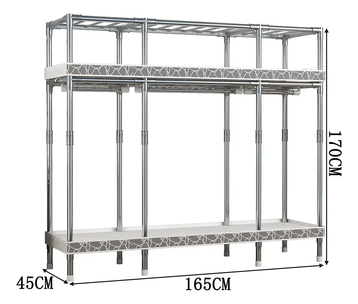 Portable Buildable Closet Wardrobe Organizer 165*170cm