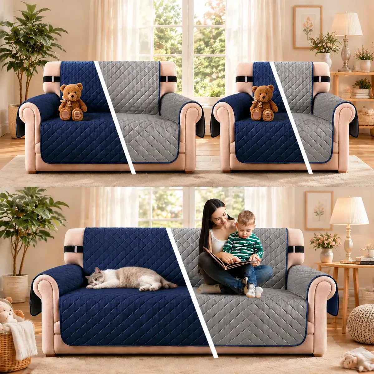 Armchair Covers 2 View Sofa Protector Sofa Covers 3pcs
