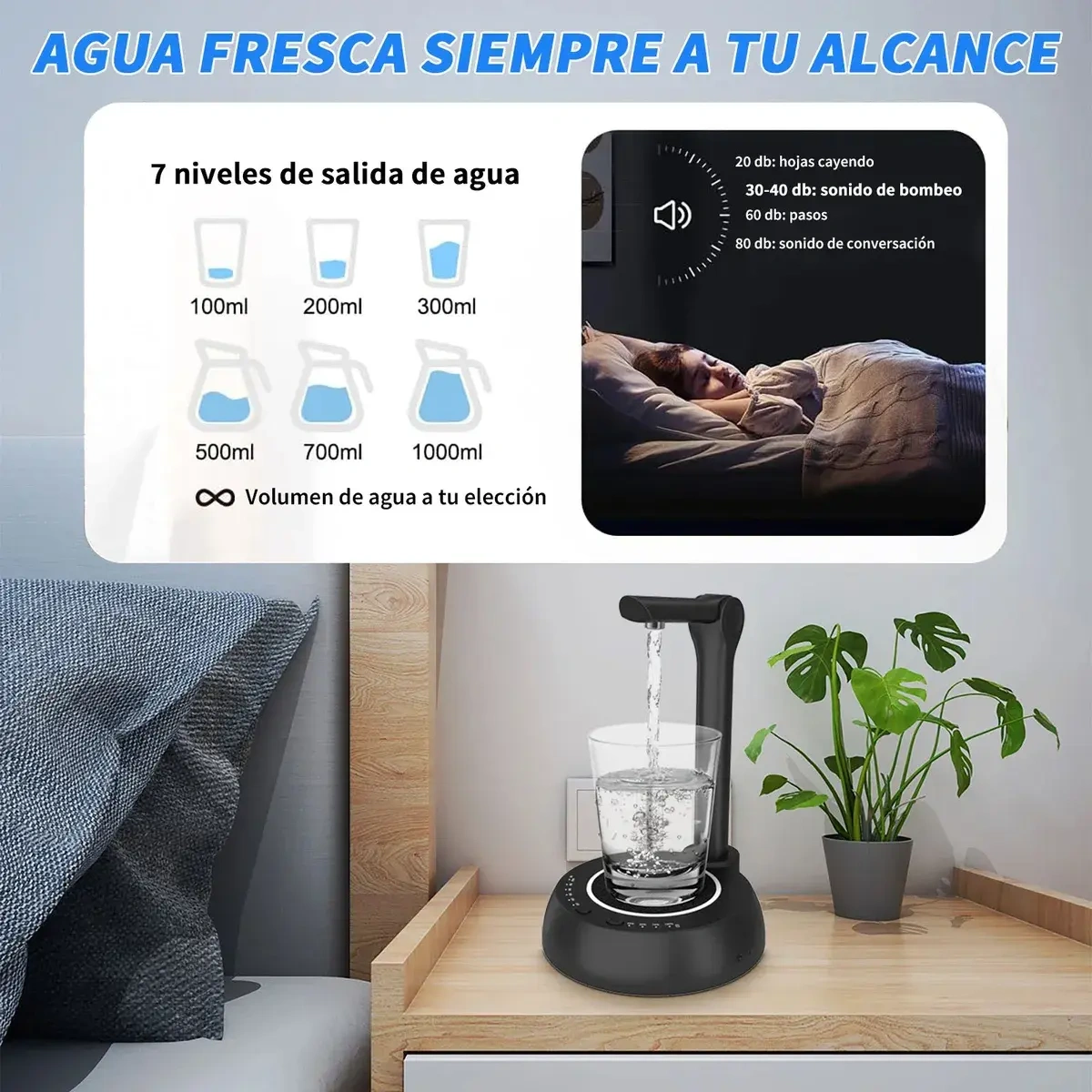 Type-c Rechargeable Electric Water Dispenser Pump