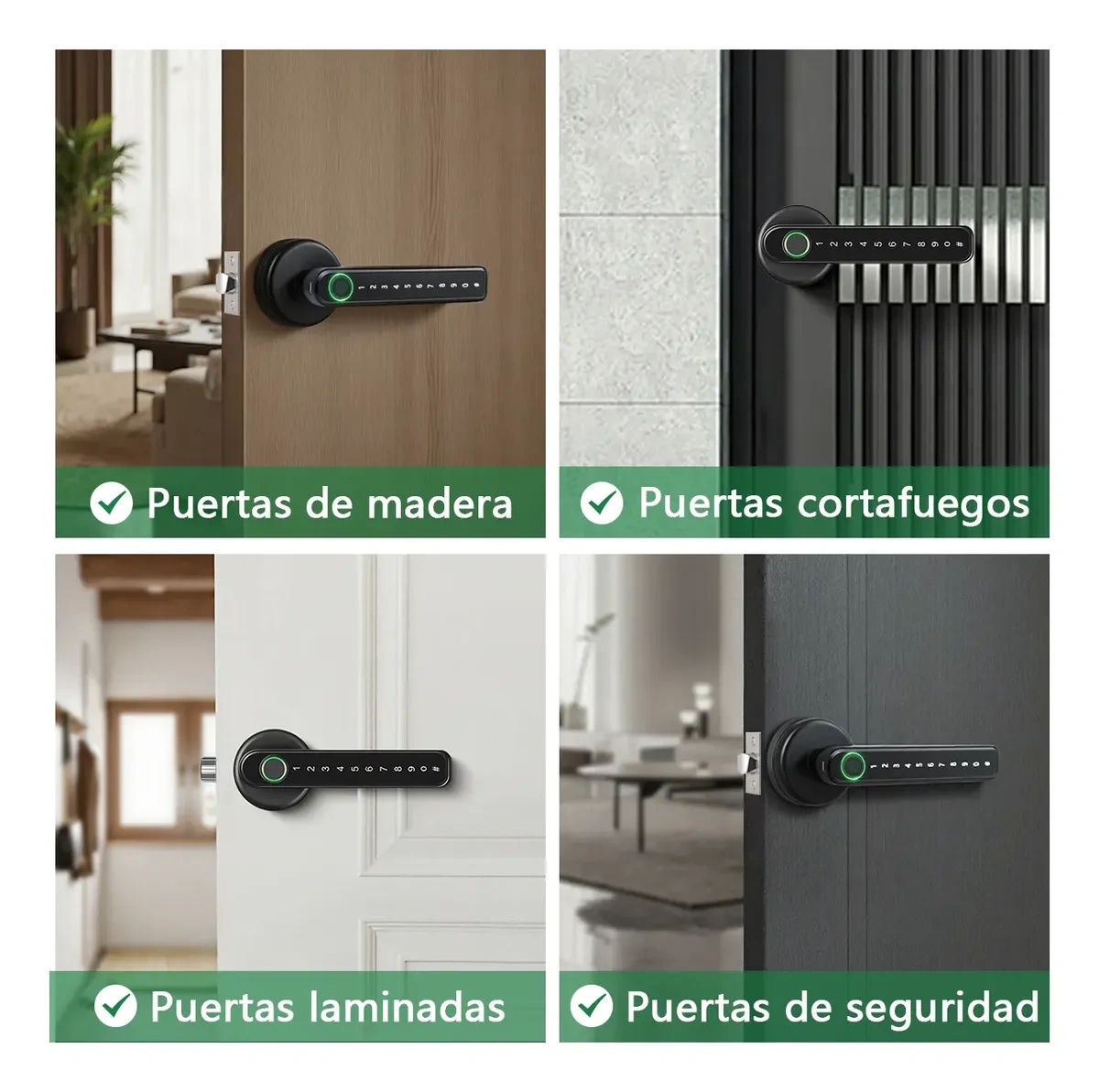 Smart Door Handle Biometric Fingerprint Lock