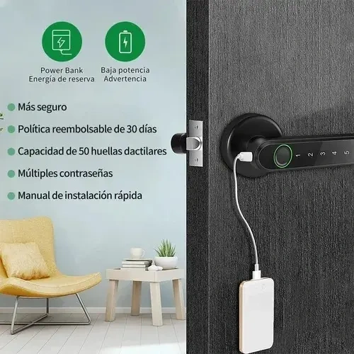 Smart Door Handle Biometric Fingerprint Lock