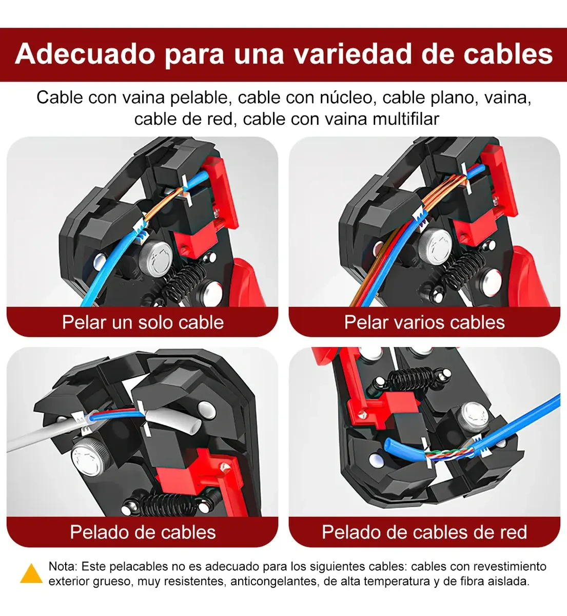 Automatic Cable Wire Stripper Pliers With 5in1 Magnetic Bracelet