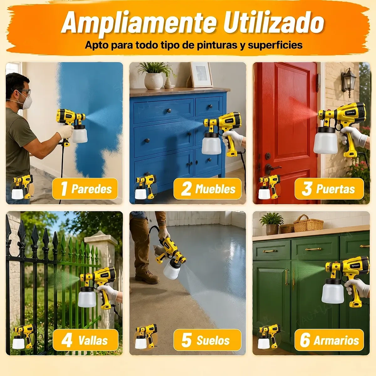 Electric Gun To Paint Casita 850w 1400ml 3 Modes