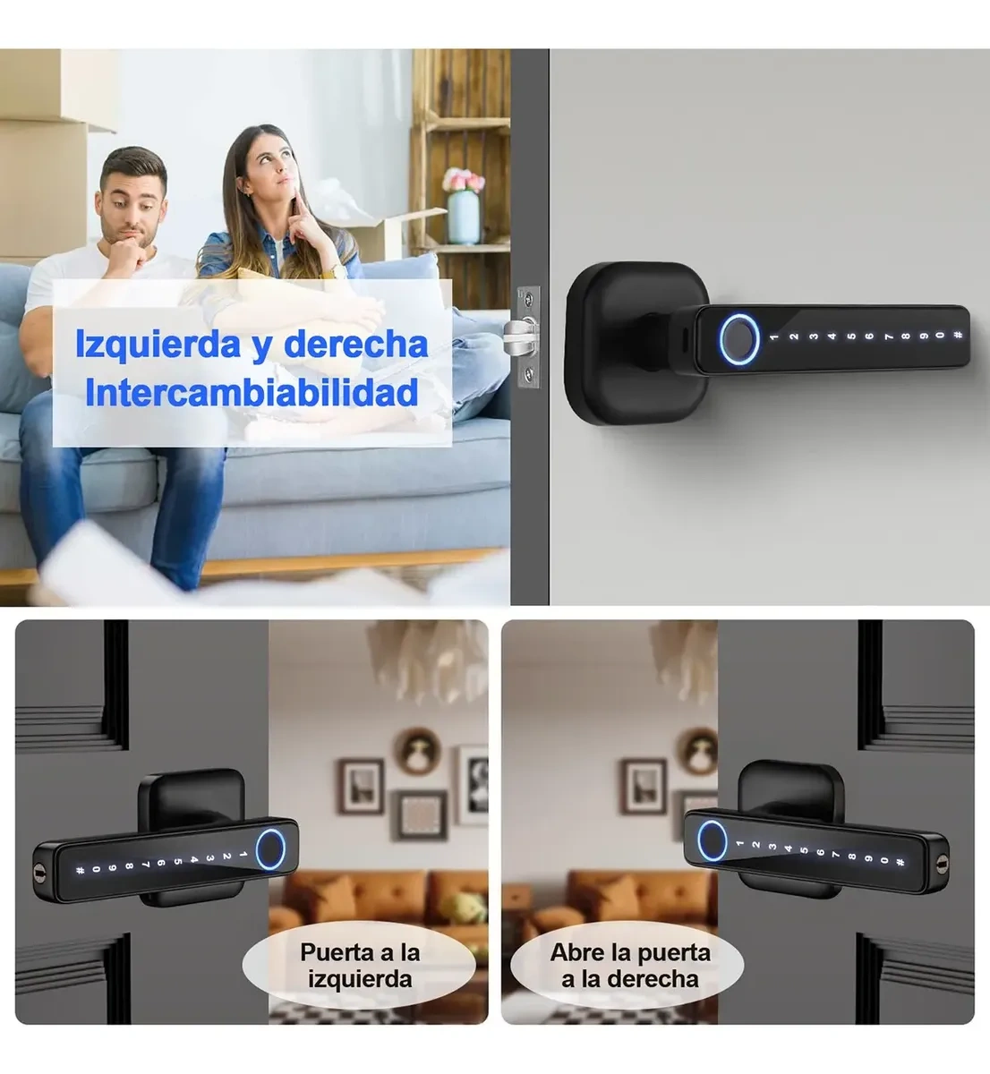 5in1 Smart Lock Fingerprint Lock