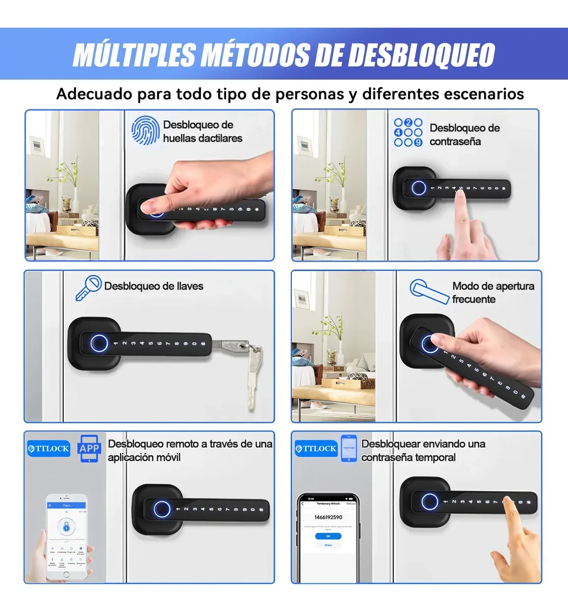 4in1 Smart Lock Fingerprint Lock