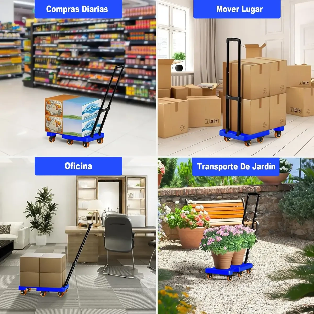 Foldable and Retractable Portable Cart, 200 Kg Capacity