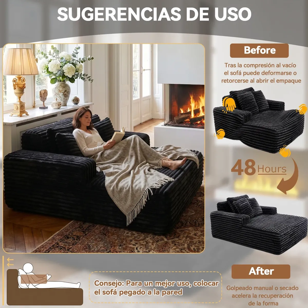 Corduroy Sofa Bed, Indoor Recliner