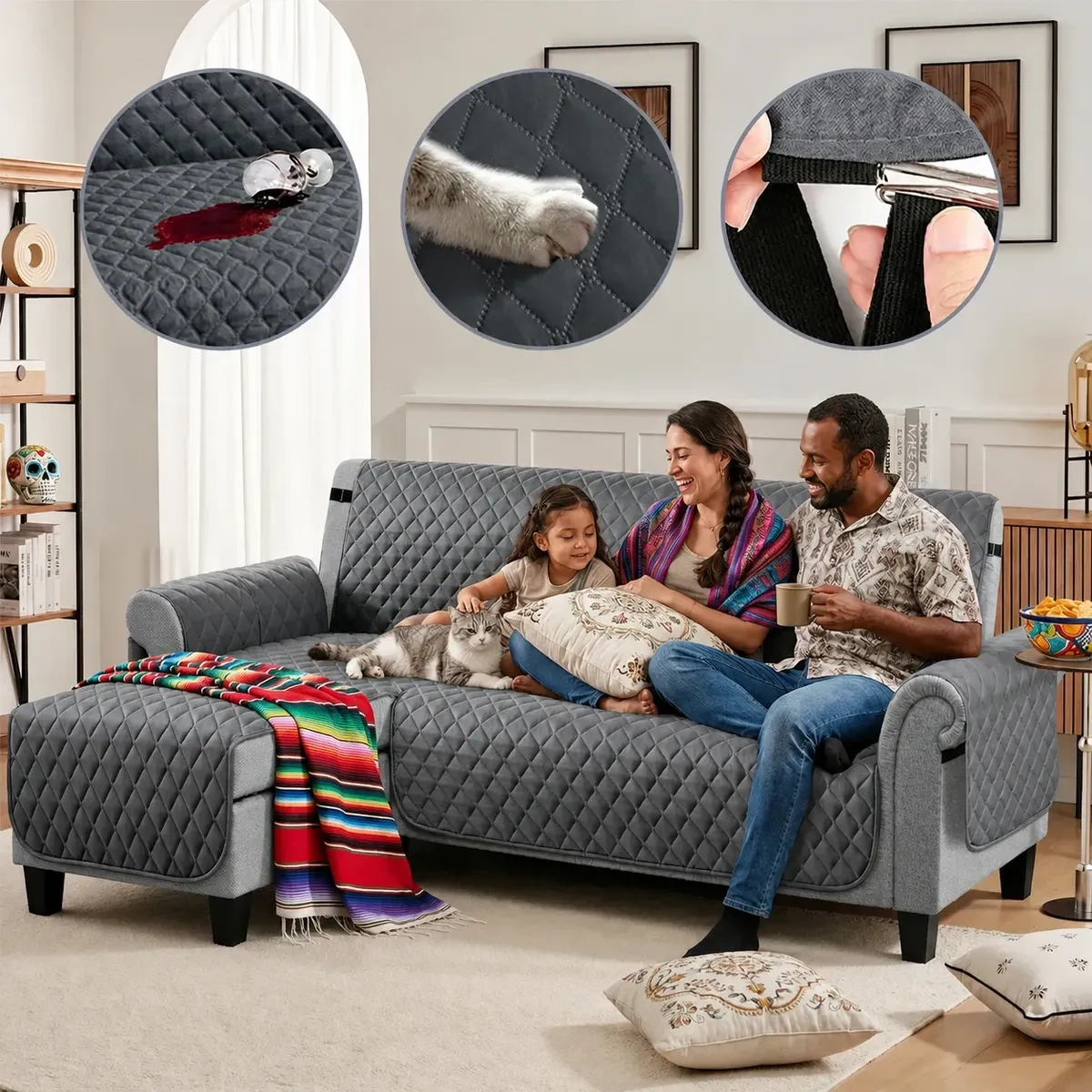 Protector Covers Living Room High Quality L-Shaped Sofa Cover