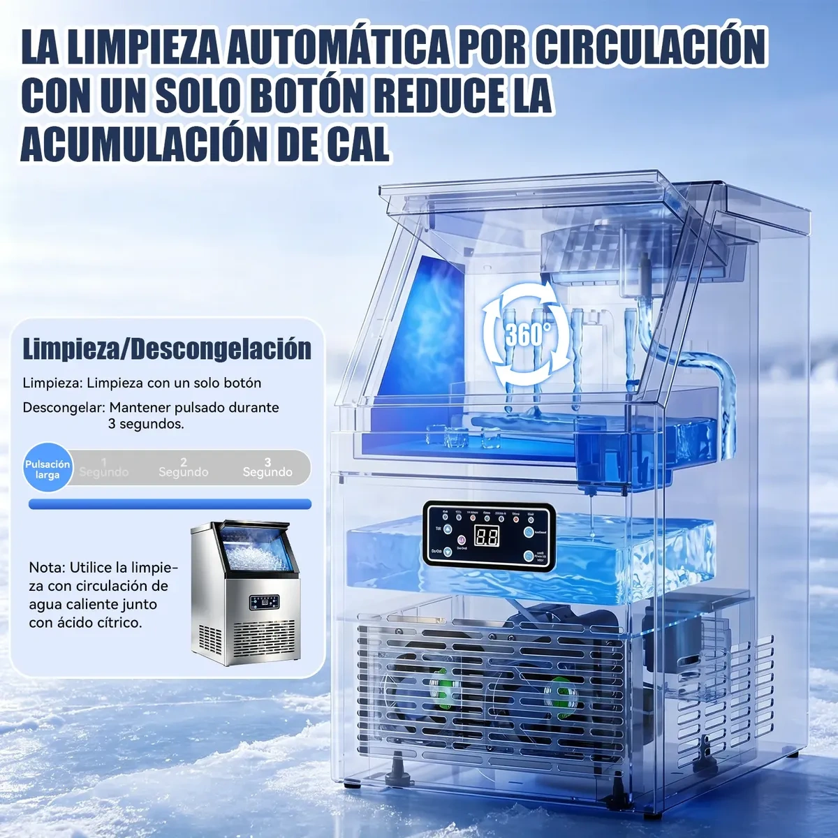 Ofichido Commercial Ice Making Machine, 60kg/24 Hours