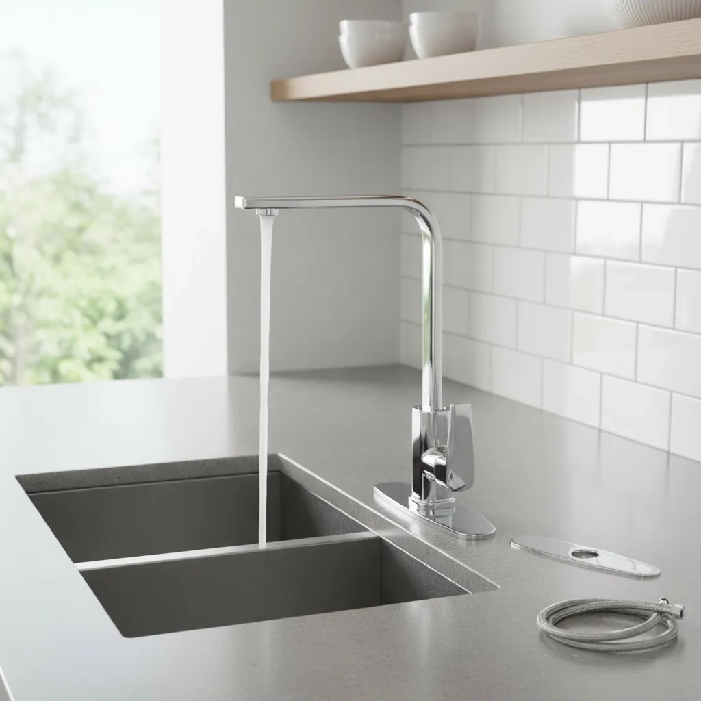 Single Handle Kitchen Faucet with Cover, Water Mixer