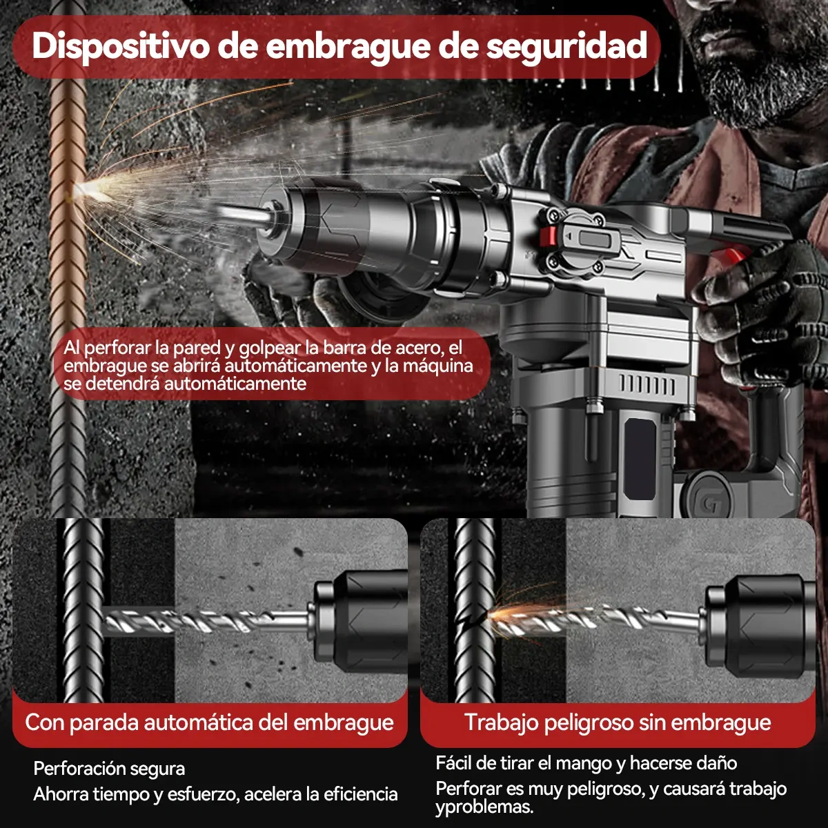 Mecanopro® Professional 4800w Demolition Rotary Hammer Drill