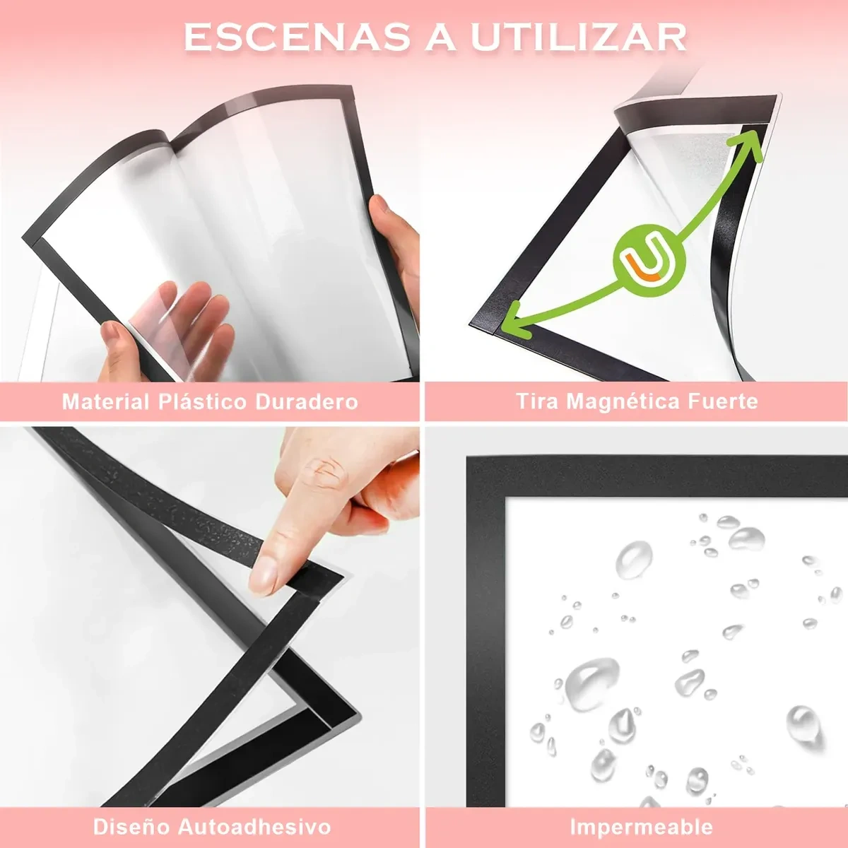 10 Pieces A4 Pvc Magnetic Holder Photo Frame