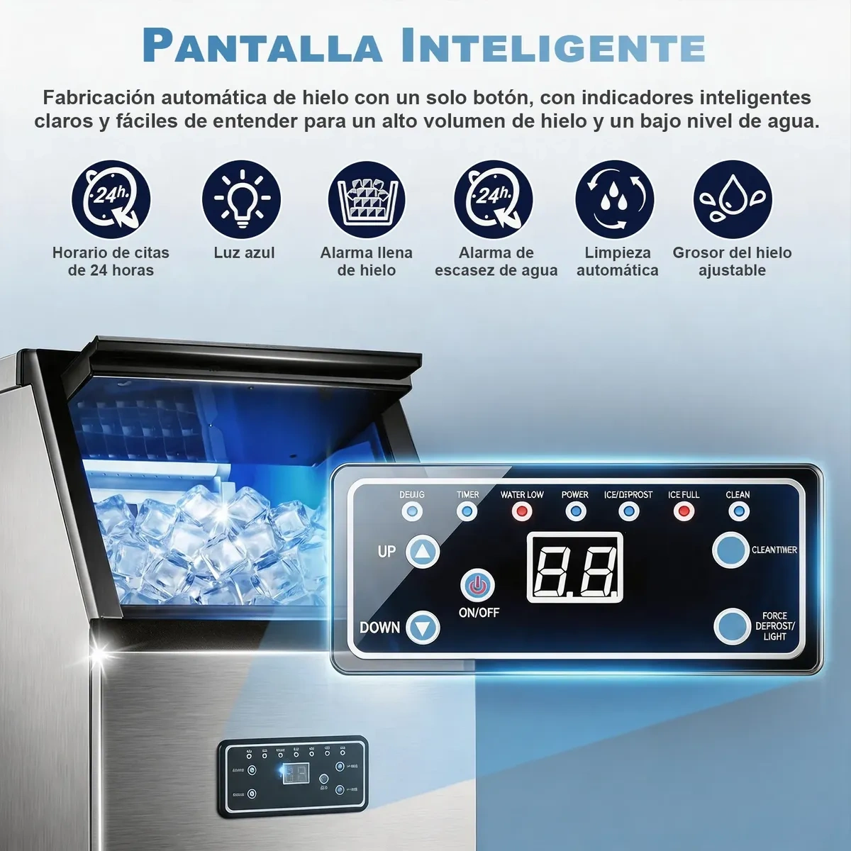 Ofichido Commercial Ice Making Machine, 60kg/24 Hours