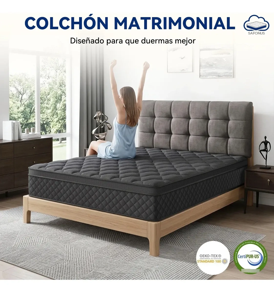 Safouns® 25cm Gel Memory Foam Double Mattress in Box