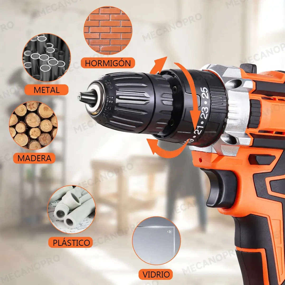 Mecanopro® 118 Pcs Cordless Tool Kit With Drill