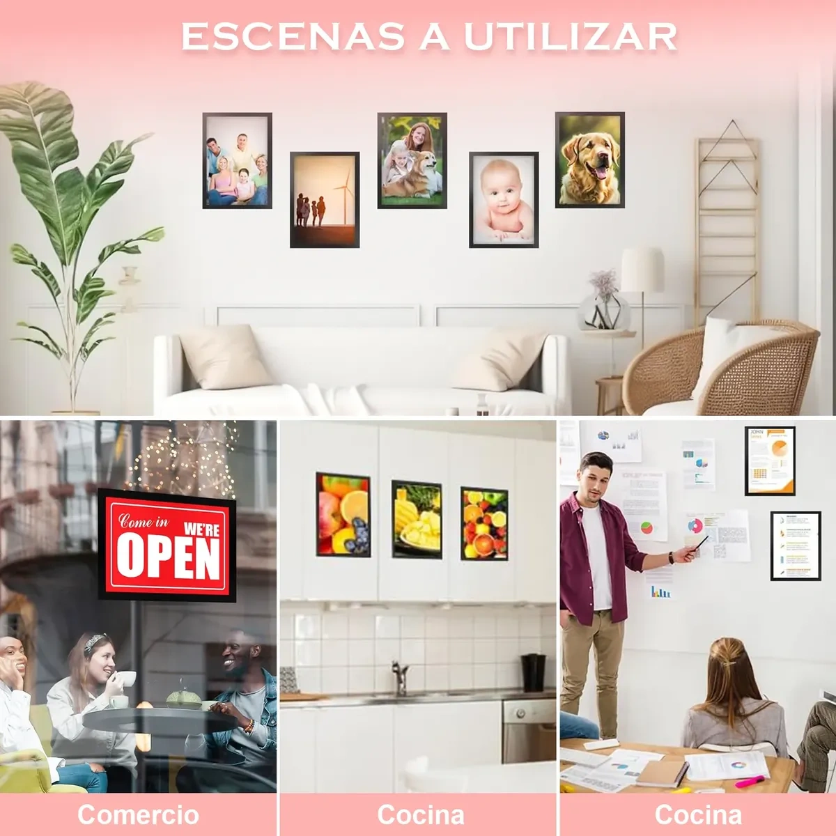 10 Pieces A4 Pvc Magnetic Holder Photo Frame
