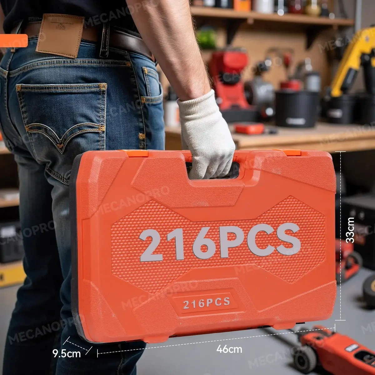 Mecanopro® Mechanical Repair Tool Kit Set 216 Pcs