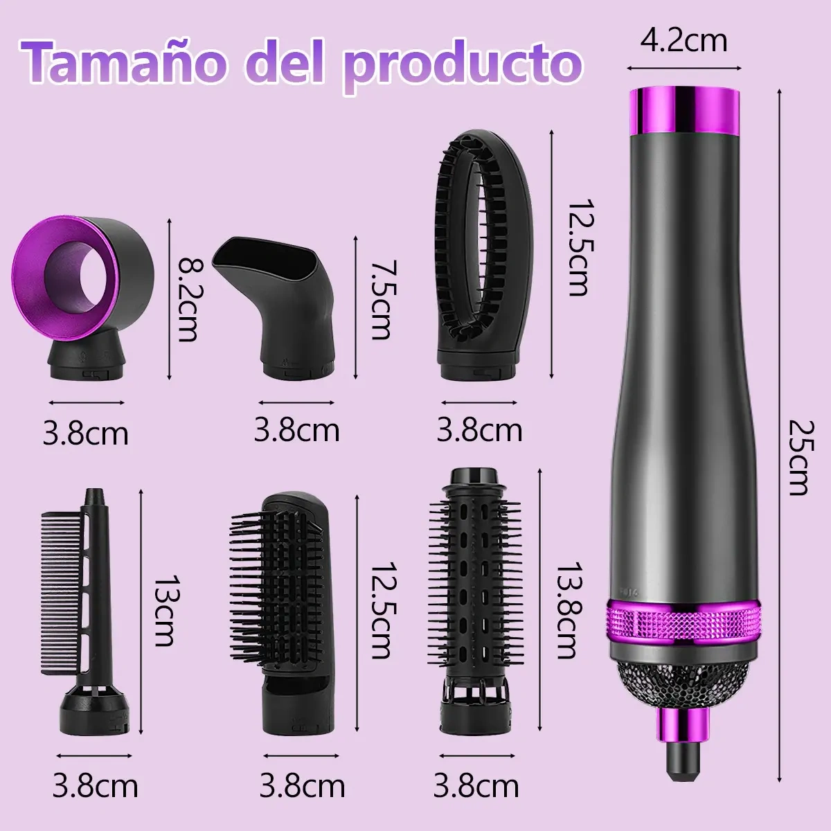 Electric Straightening Brush Hair Dryer Comb 6 In 1