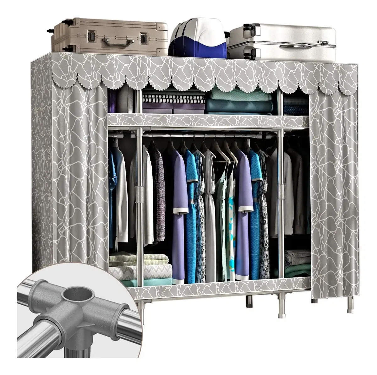 Portable Buildable Closet Wardrobe Organizer 165*170cm