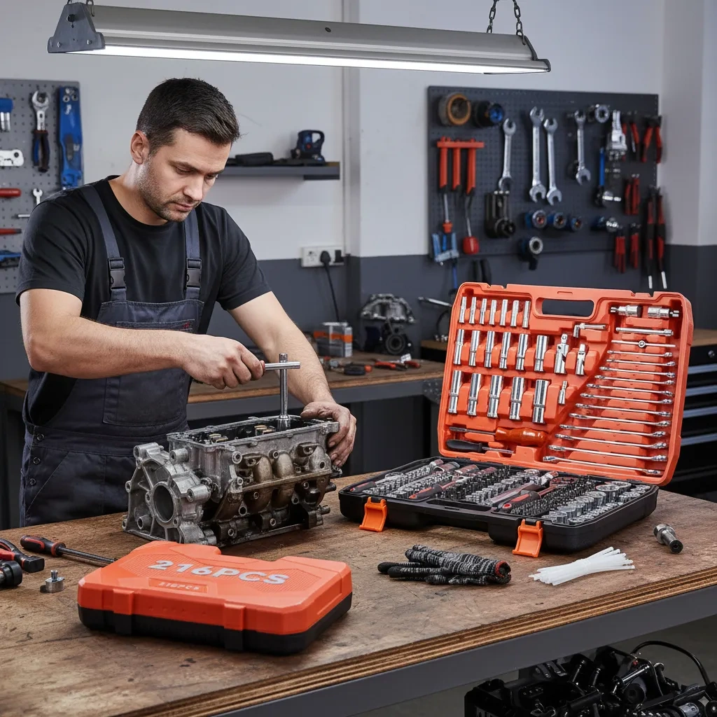 Mecanopro® Mechanical Repair Tool Kit Set 216 Pcs