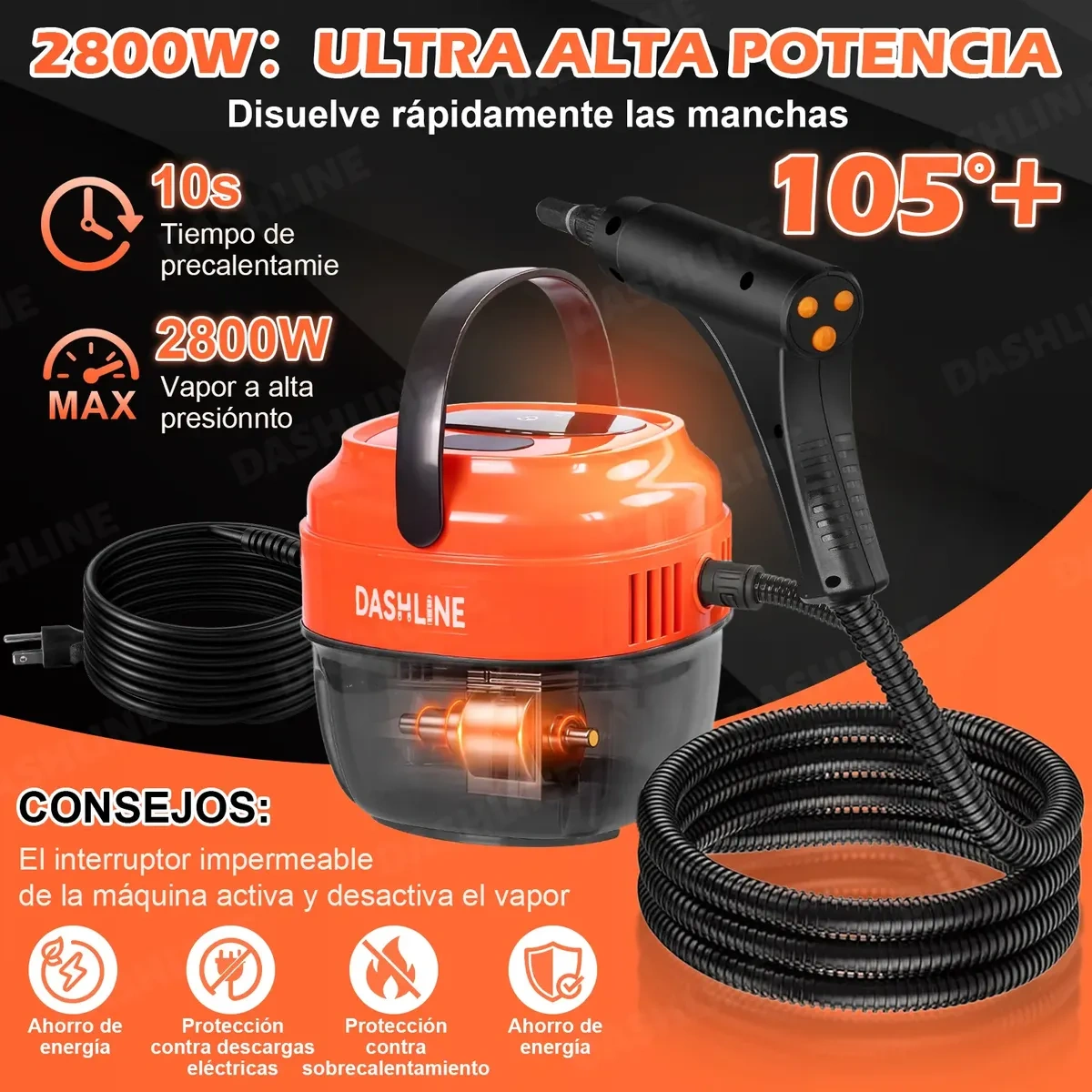 2800w High Temperature Pressurized Steam Cleaner